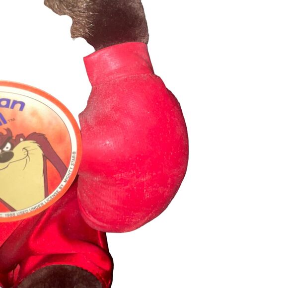 Vintage Plush Tazmanian Devil Warner Bros Boxing Glove Bedroom Decor Gift 11" - Picture 6 of 13